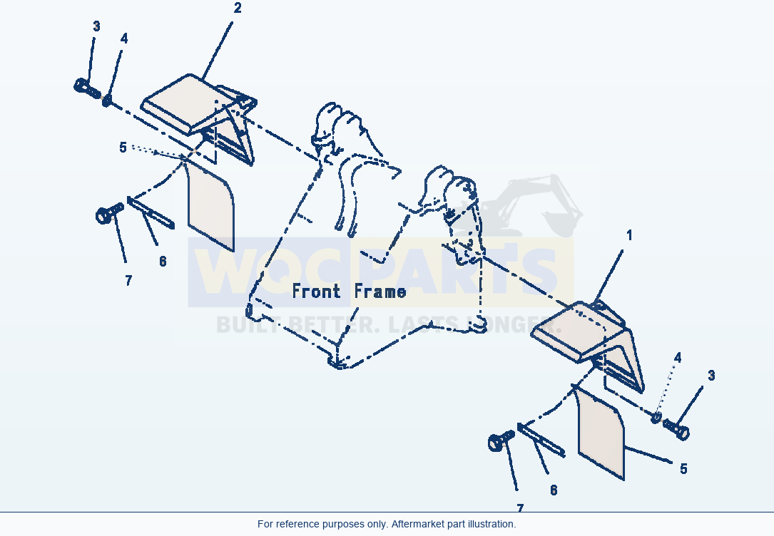Komatsu WA320-3L Front Fender parts diagram