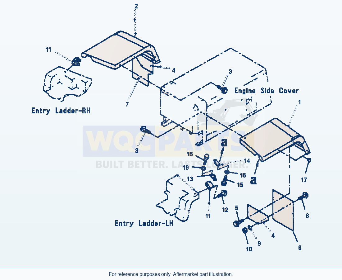 Komatsu WA320-3L Rear Fender parts diagram
