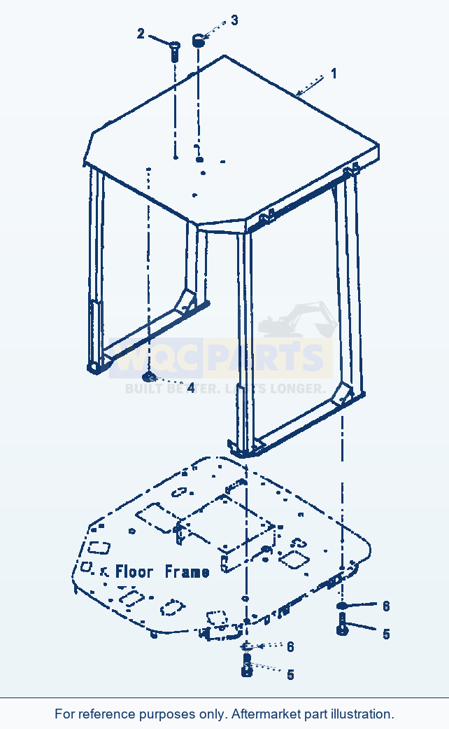 Komatsu WA320-3L Rops Canopy parts diagram
