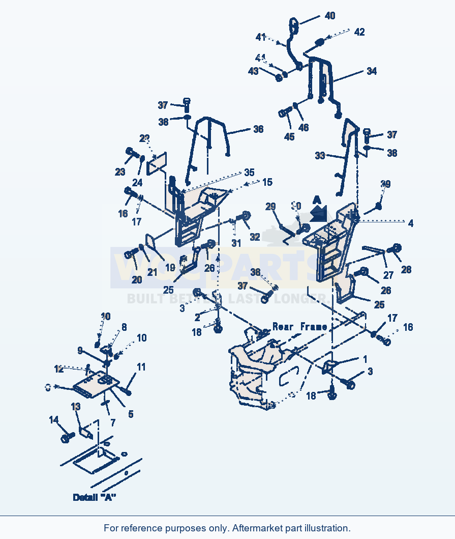 Komatsu WA320-3L Steps, Ladders, And Mirrors - Rops Canopy parts diagram