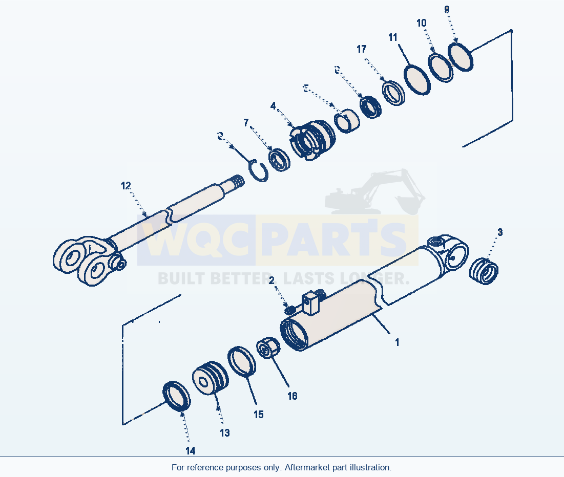 Komatsu WA320-3L Cylinder Assembly - Steering parts diagram