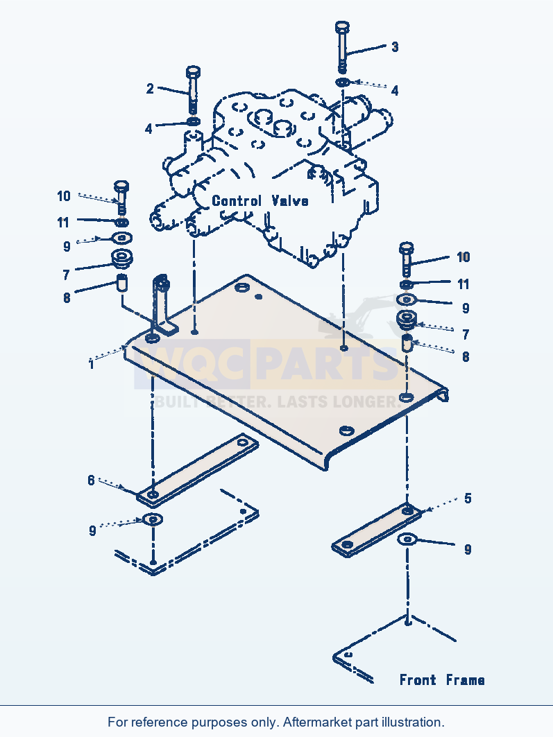 Komatsu WA320-3L Equipment Control Valve - Mounting parts diagram