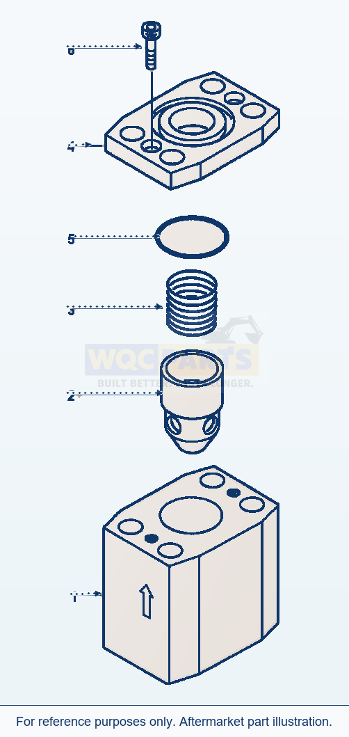 Komatsu WA320-3L Ground Driven Steering - Check Valve parts diagram