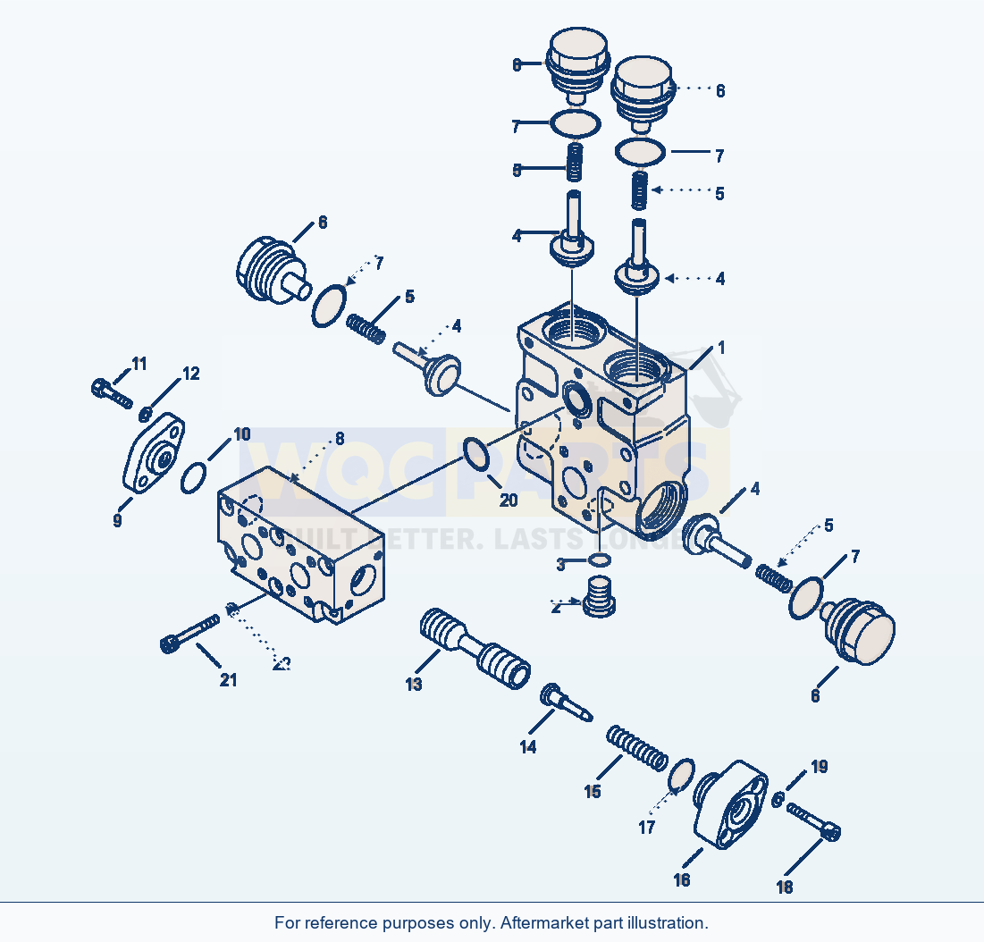 Komatsu WA320-3L Ground Driven Steering - Divider Valve parts diagram