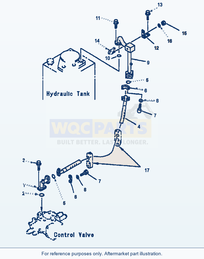 Komatsu WA320-3L Hydraulic Piping - E.C.S.S. Drain Line parts diagram