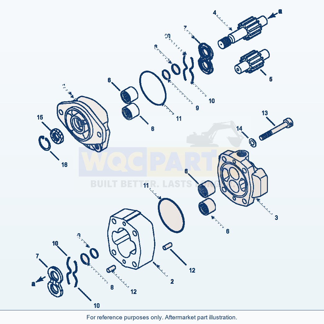 Komatsu WA320-3L Hydraulic Pump - Ground Driven Steering parts diagram