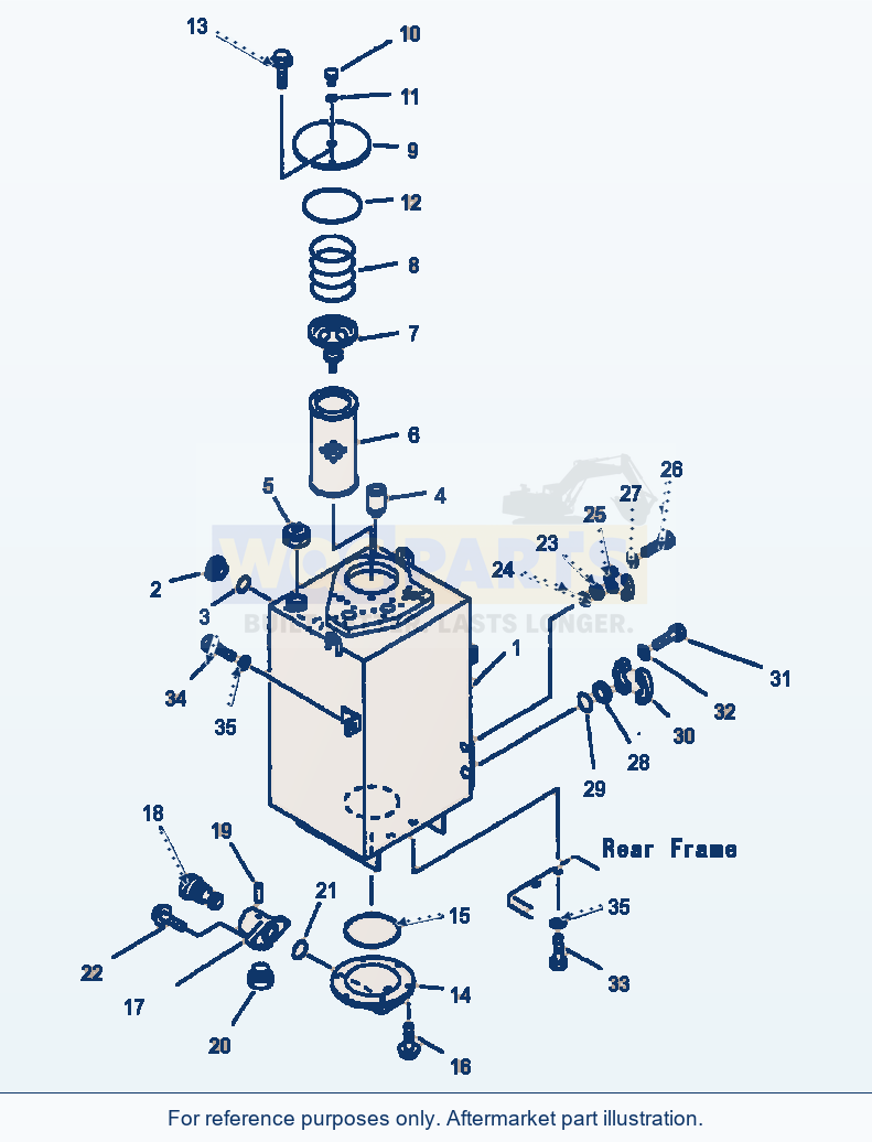 Komatsu WA320-3L Hydraulic Tank parts diagram