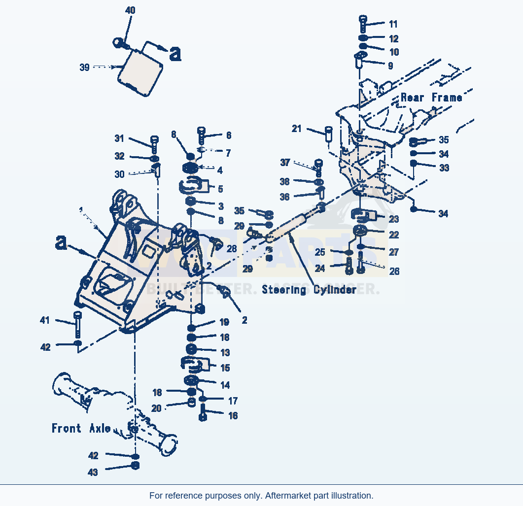 Komatsu WA320-3L Front Frame parts diagram