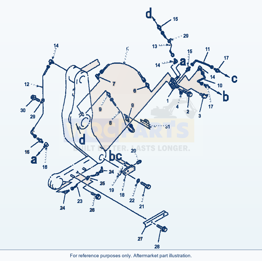Komatsu WA320-3L Grease System - Auto - Bellcrank Line parts diagram