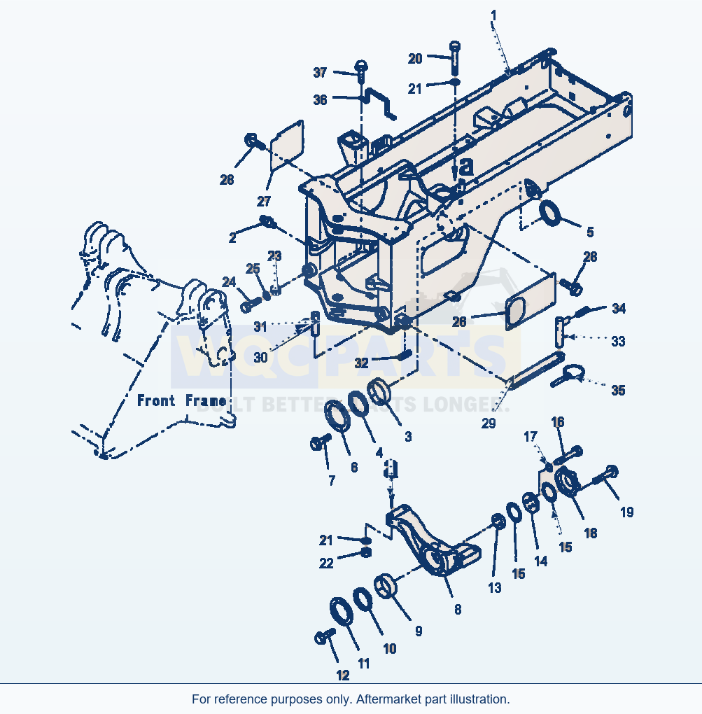 Komatsu WA320-3L Rear Frame parts diagram