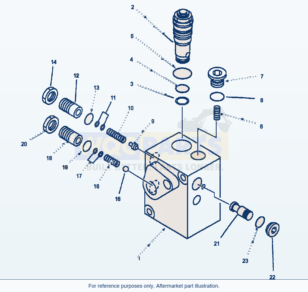 Komatsu WA320-3L Accumulator Charge Valve parts diagram