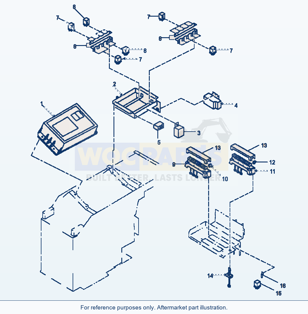 Komatsu WA320-3L Floor Harness - Relay And Fuses parts diagram