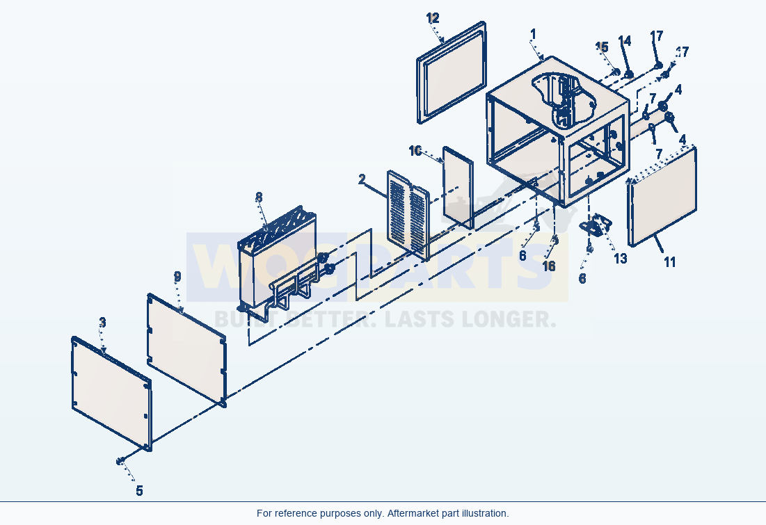 Komatsu WA320-3L Heater - Coil Box parts diagram