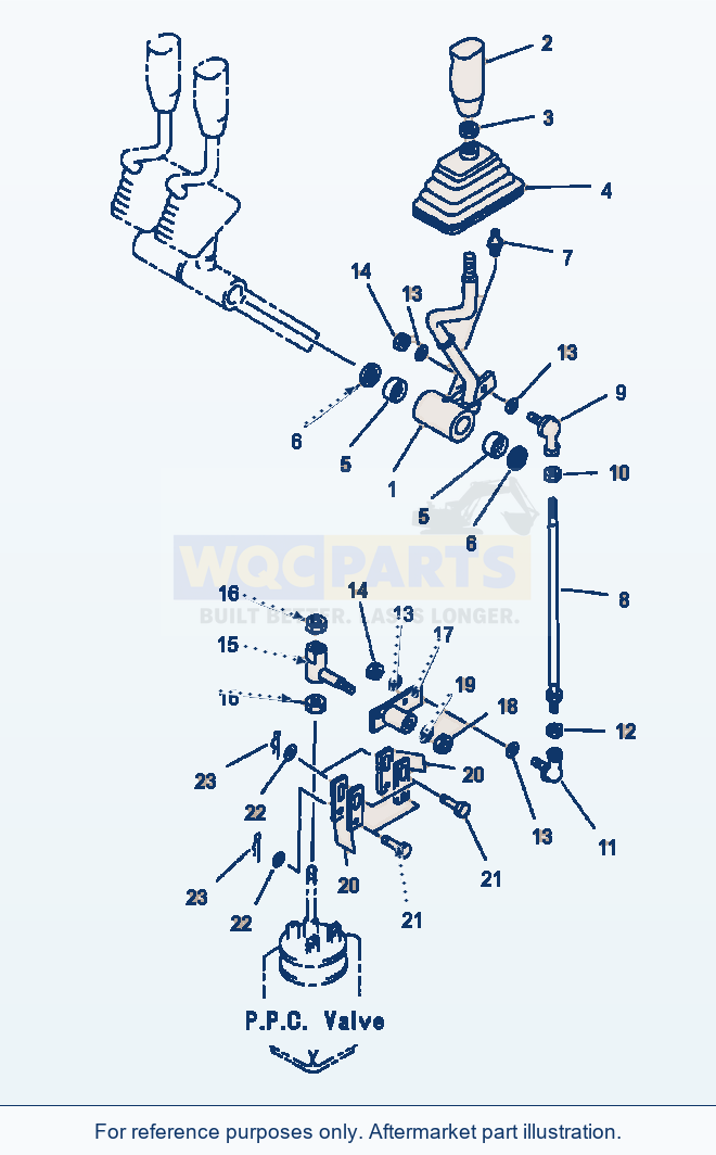 Komatsu WA320-3L Loader Control - 3-Spool Valve Linkage parts diagram