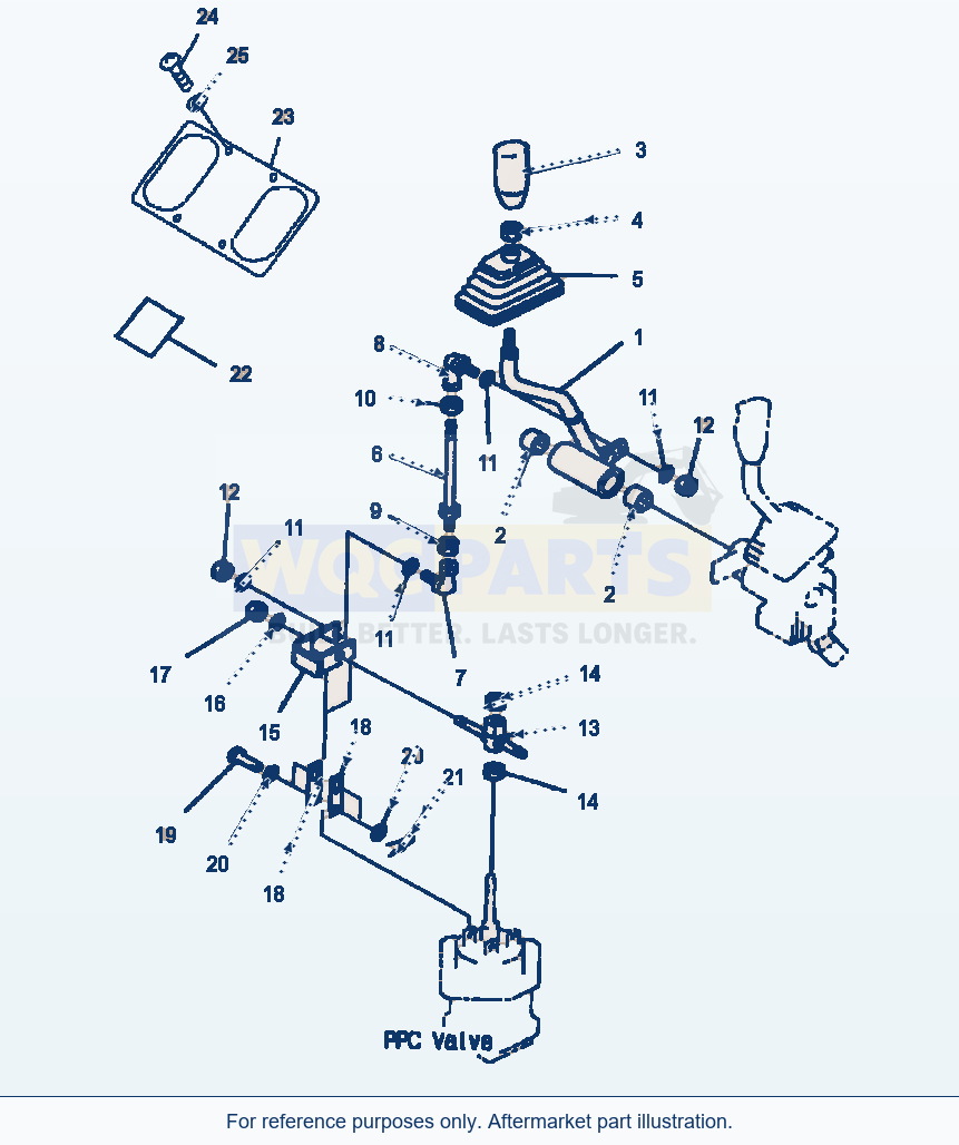 Komatsu WA320-3L Loader Control - 3Rd Spool Control Lever parts diagram