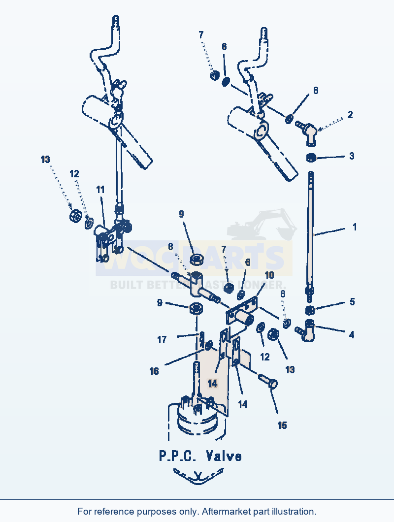 Komatsu WA320-3L Loader Control - Standard Control Linkage parts diagram