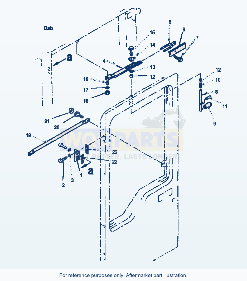 Komatsu WA320-3L Operator Cab - Door Related parts diagram
