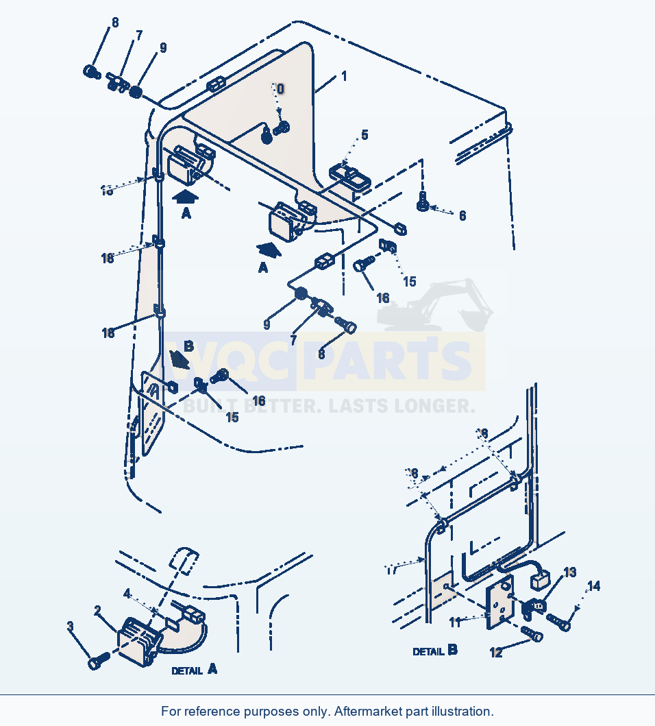 Komatsu WA320-3L Operator Cab - Electrical System parts diagram