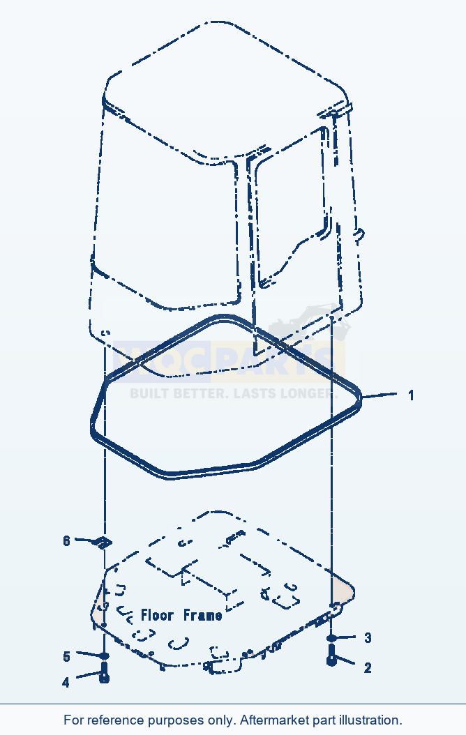 Komatsu WA320-3L Operator Cab - Mounting parts diagram