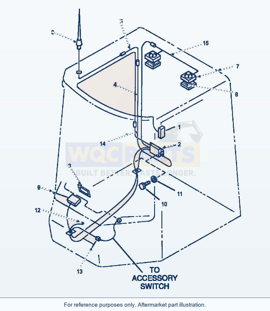 Komatsu WA320-3L Radio - Am/Fm Cassette parts diagram
