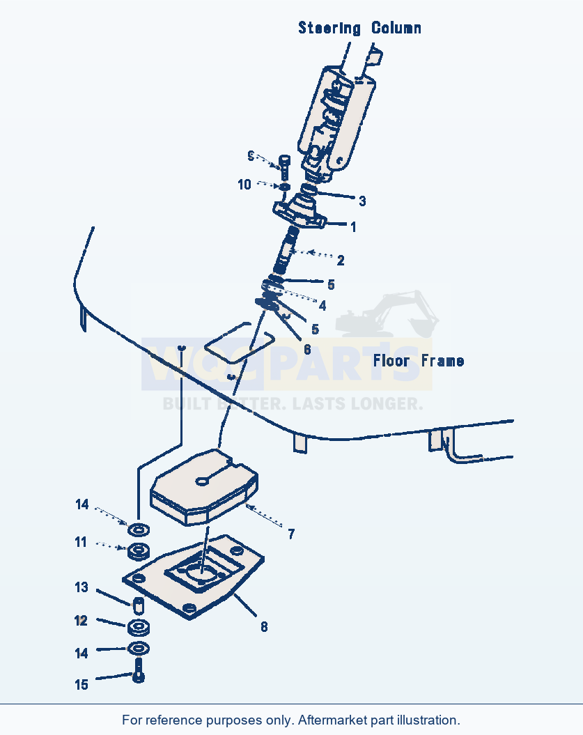 Komatsu WA320-3L Steering Column And Coupling parts diagram