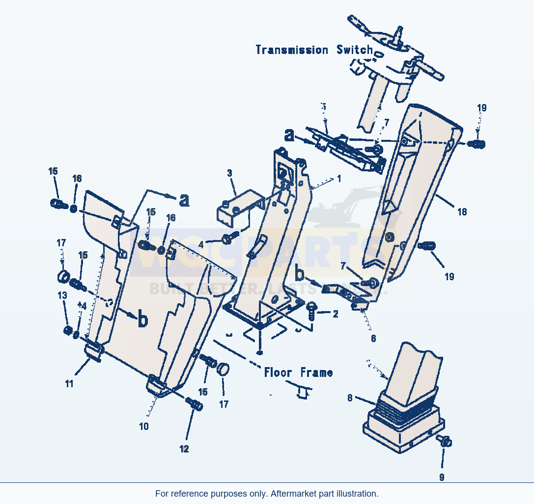 Komatsu WA320-3L Wheel Column And Steering Valve - Column Cover parts diagram
