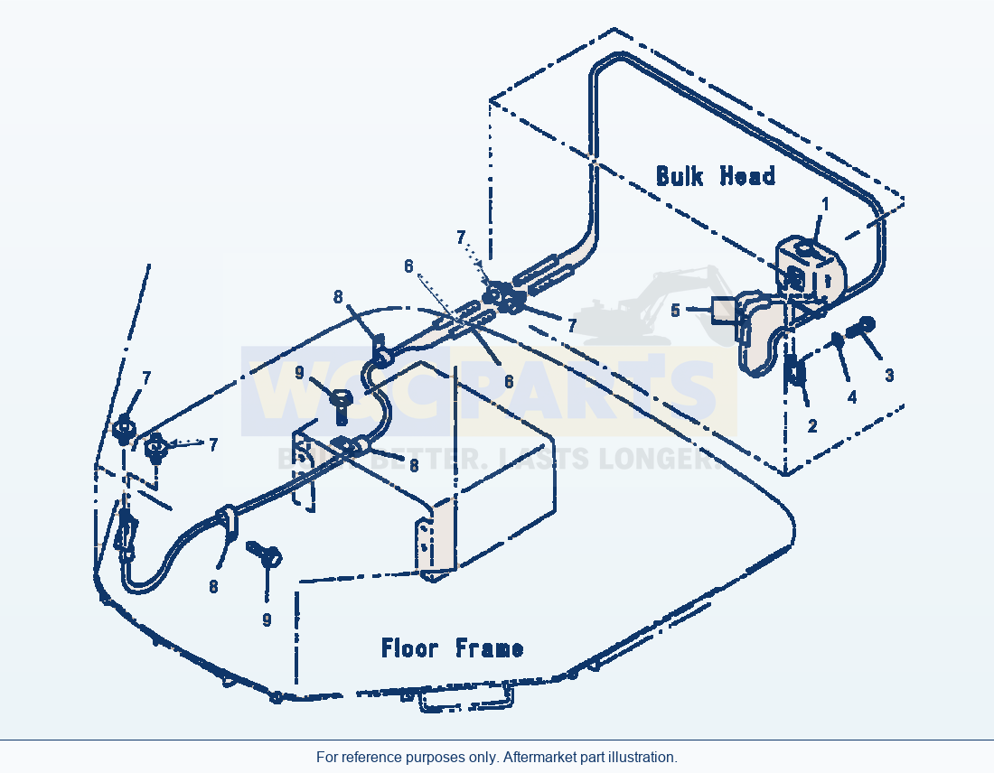 Komatsu WA320-3L Window Washer Tank parts diagram
