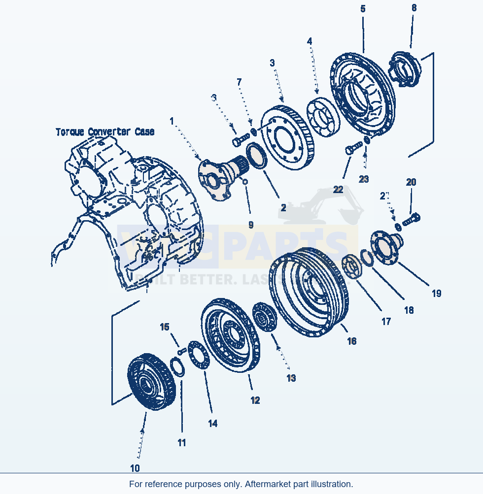 Komatsu WA320-3L Torque Convertor parts diagram
