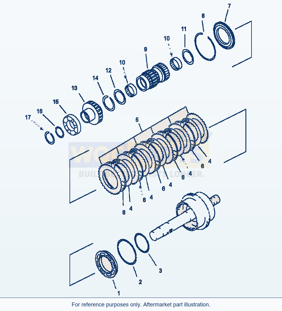 Komatsu WA320-3L Transmission - 1St Clutch parts diagram