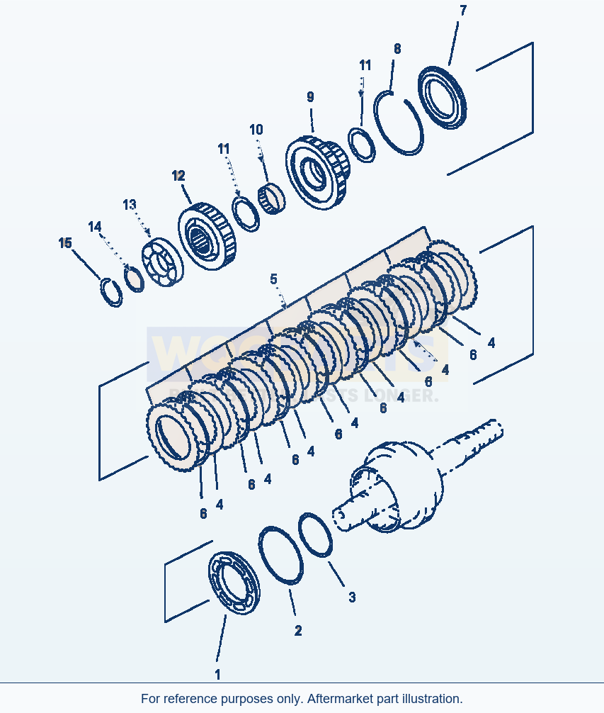 Komatsu WA320-3L Transmission - 2Nd Clutch parts diagram