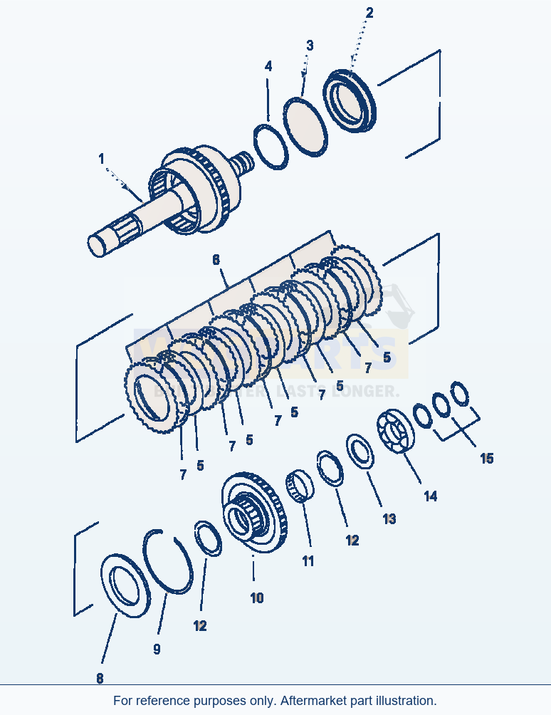 Komatsu WA320-3L Transmission - 3Rd Clutch parts diagram