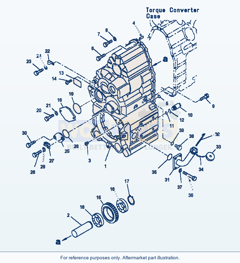 Komatsu WA320-3L Transmission - Front Case Assembly parts diagram