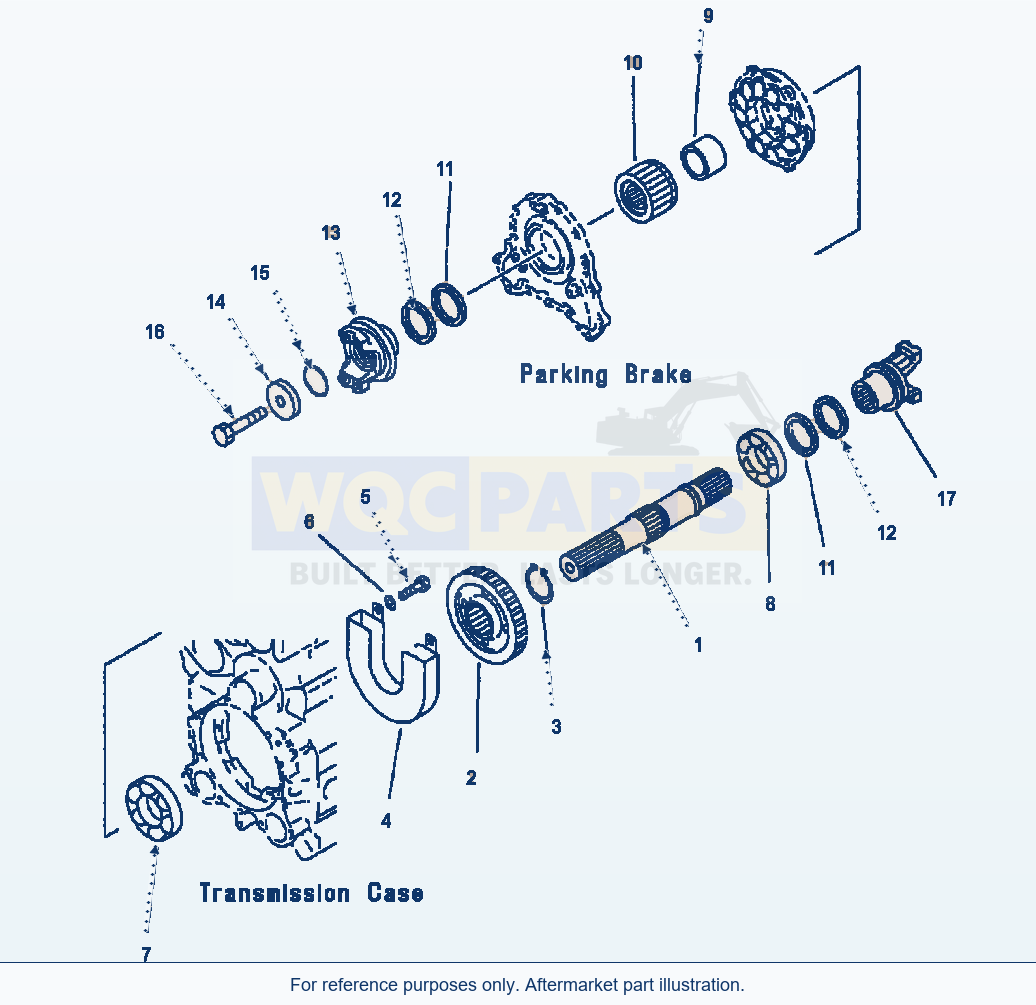 Komatsu WA320-3L Transmission - Output Shaft parts diagram