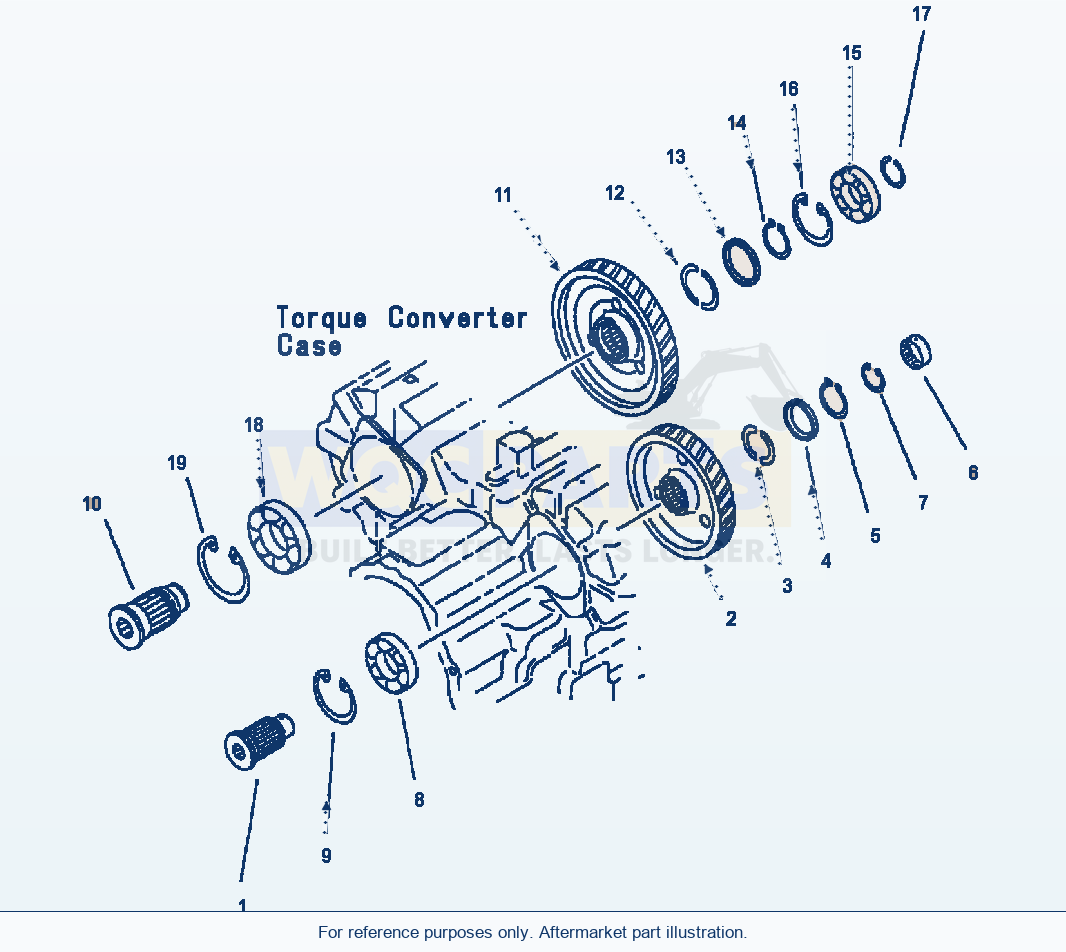 Komatsu WA320-3L Transmission - P.T.O. (Power Take-Off) parts diagram
