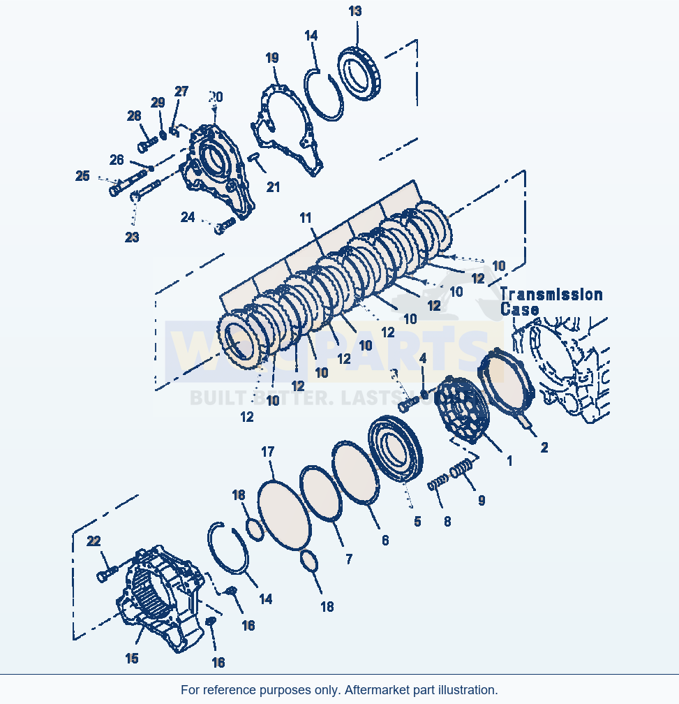 Komatsu WA320-3L Transmission - Parking Brake parts diagram