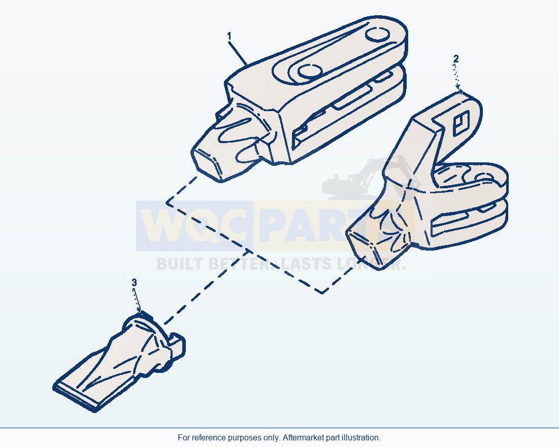Komatsu WA320-3L Bolt-On Bucket Teeth - Esco parts diagram