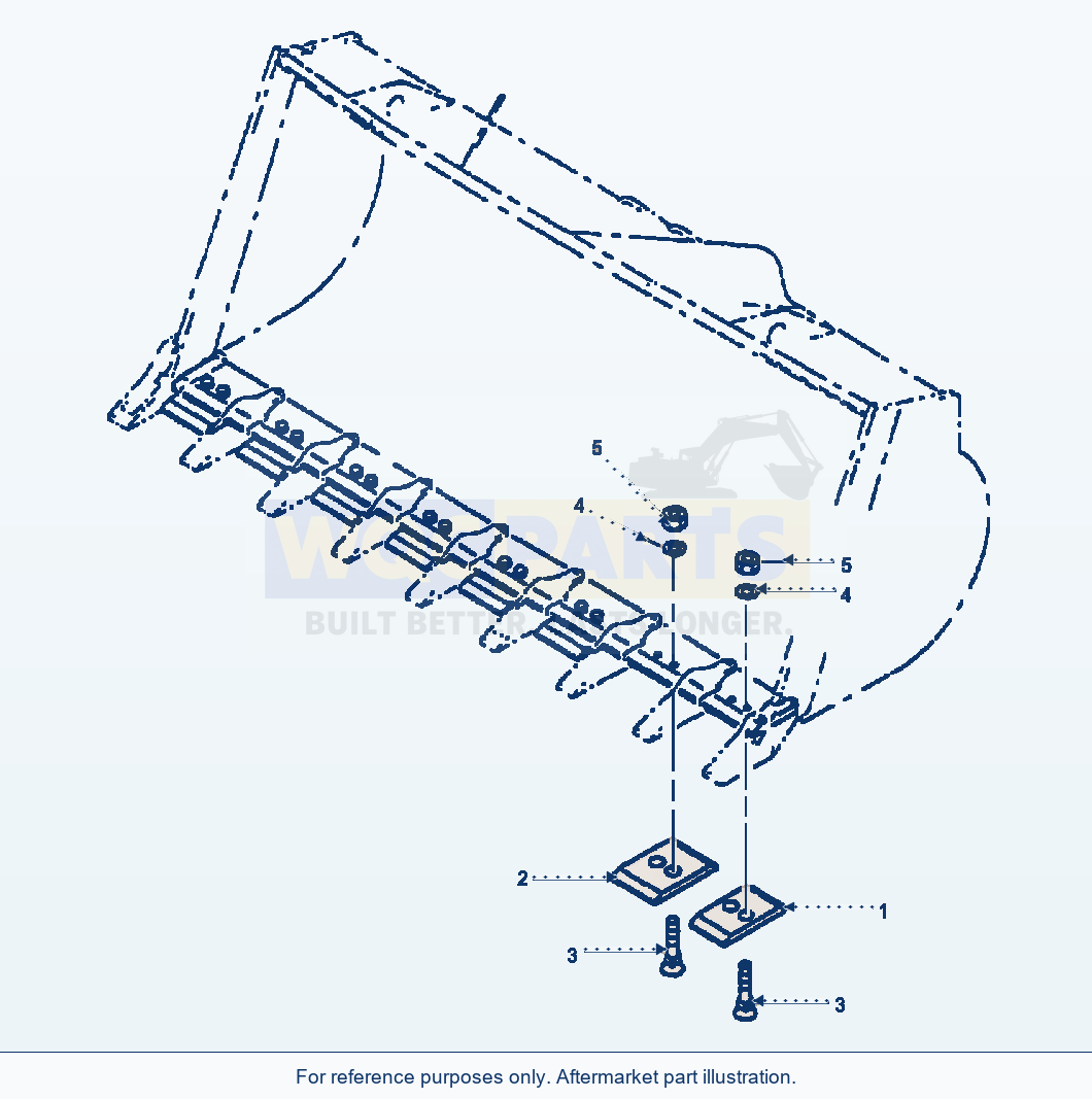 Komatsu WA320-3L Bolt-On Cutting Edge - Segment parts diagram