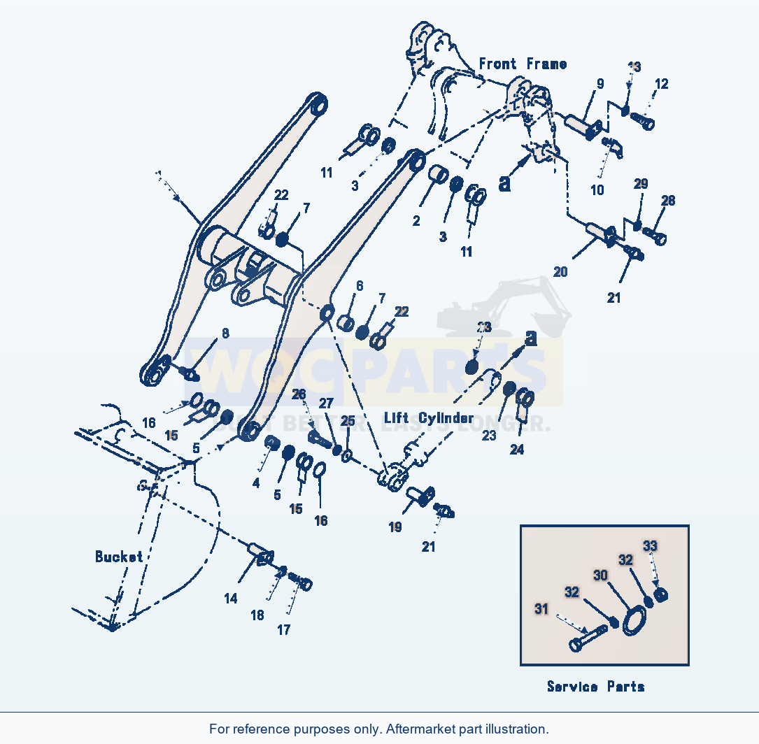 Komatsu WA320-3L Boom Assembly parts diagram