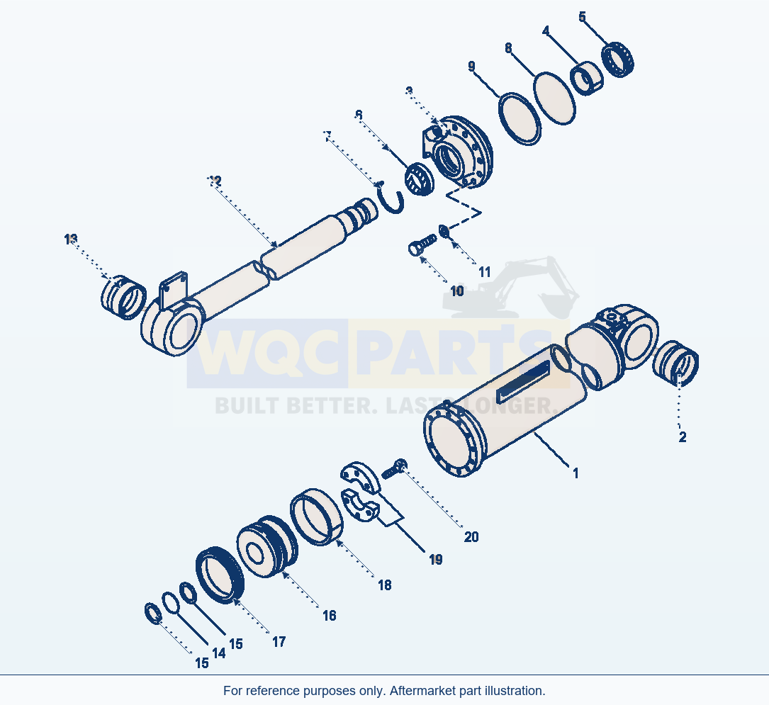 Komatsu WA320-3L Cylinder Assembly - Dump - High Lift parts diagram