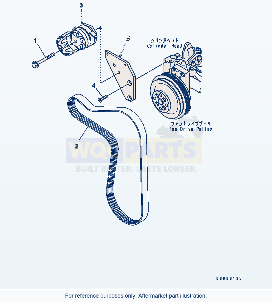Komatsu WA320-5 Belt Tensioner parts diagram