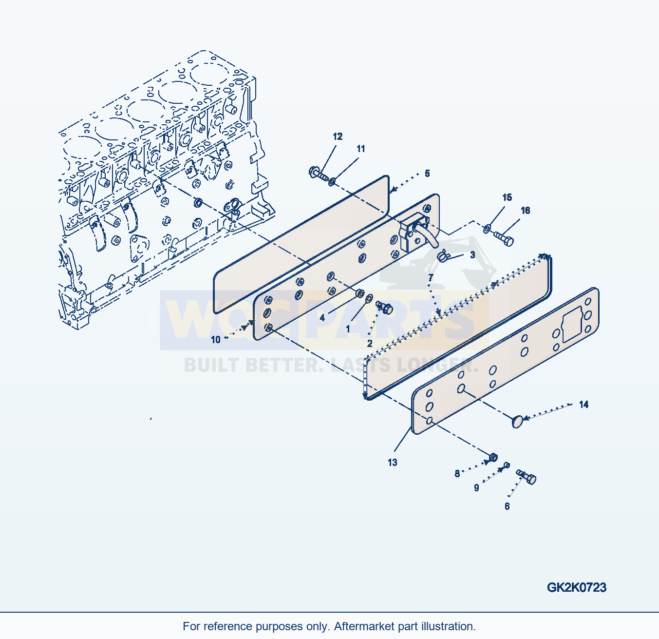 Komatsu WA320-5 Camfollower Cover (Esn 21563300 - 21740096) parts diagram