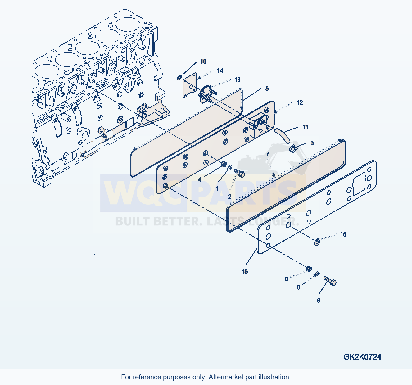 Komatsu WA320-5 Camfollower Cover (Esn 21814611 - ) parts diagram