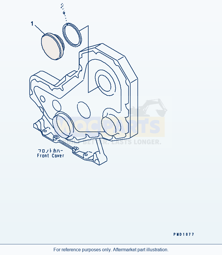 Komatsu WA320-5 Cover (Tachometer Drive) parts diagram