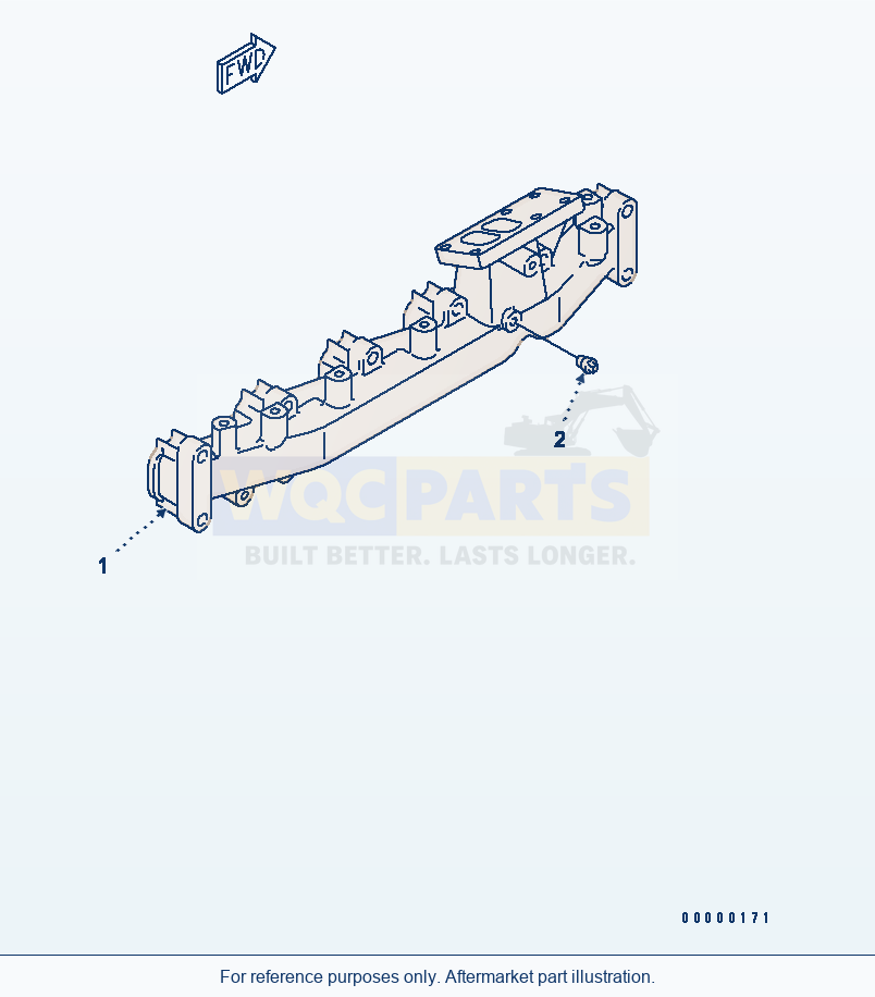 Komatsu WA320-5 Exhaust Manifold parts diagram