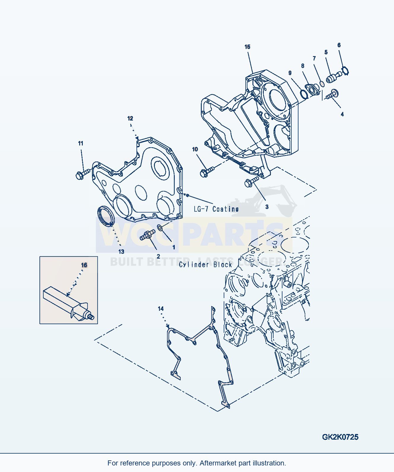 Komatsu WA320-5 Front Cover Serial WA320-5H50051 - UP parts diagram