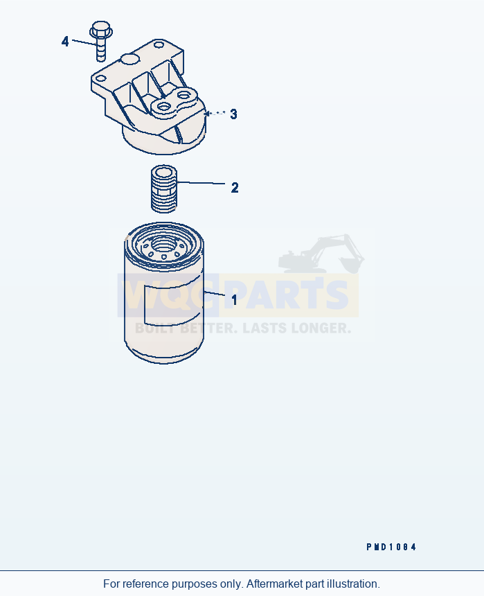 Komatsu WA320-5 Fuel Filter Serial WA320-5H50051 - UP parts diagram