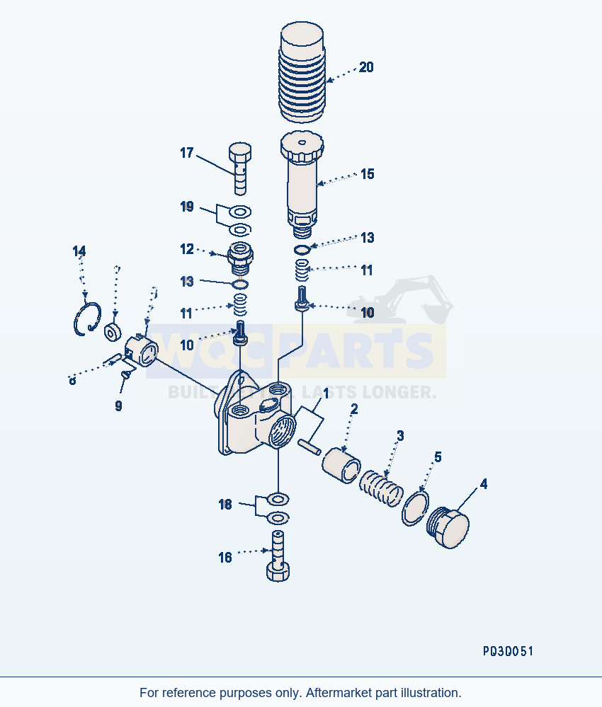 Komatsu WA320-5 Fuel Injection Pump (Feed Pump) (Inner Parts) parts diagram