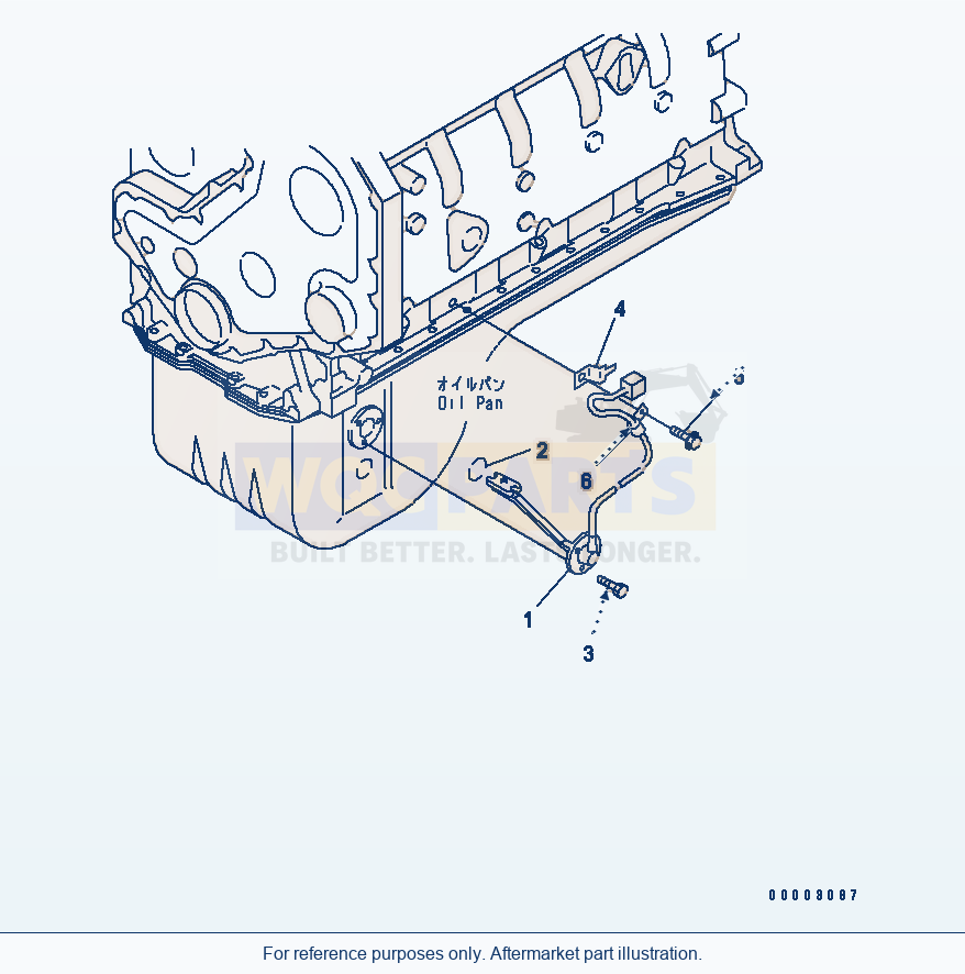 Komatsu WA320-5 Oil Level Sensor parts diagram