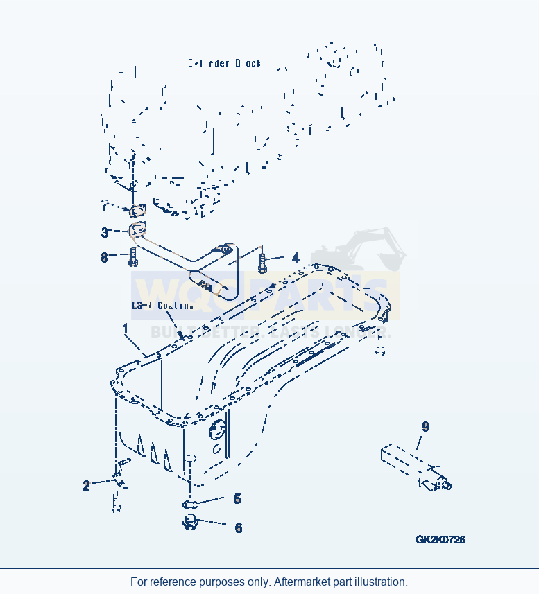 Komatsu WA320-5 Oil Pan And Suction Tube parts diagram
