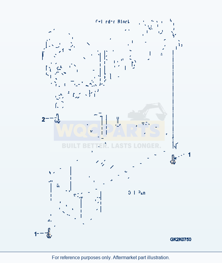 Komatsu WA320-5 Oil Pan Bolt parts diagram